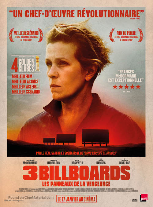 Three Billboards Outside Ebbing, Missouri - French Movie Poster