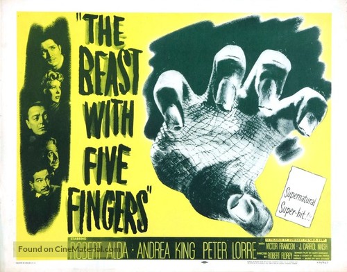 The Beast with Five Fingers - Movie Poster
