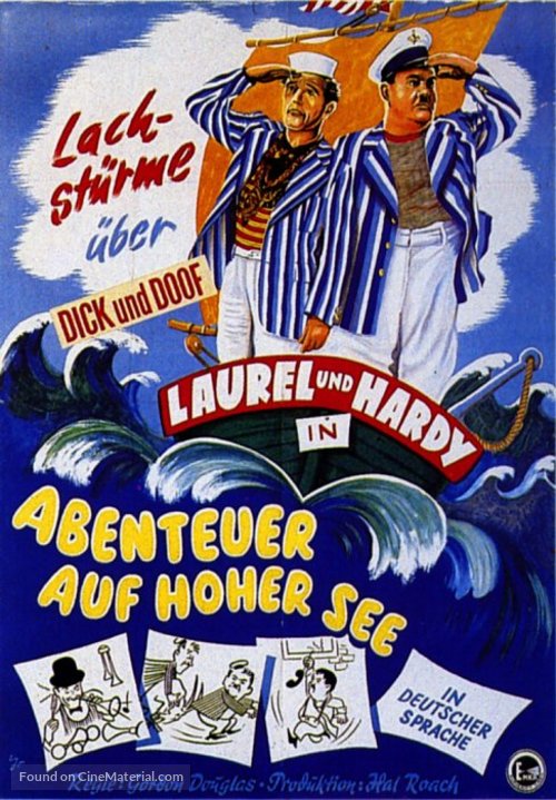 Saps at Sea - German Movie Poster