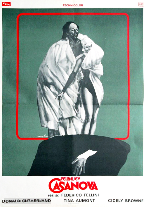 Il Casanova di Federico Fellini - Yugoslav Movie Poster
