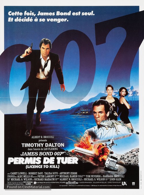 Licence To Kill - French Movie Poster