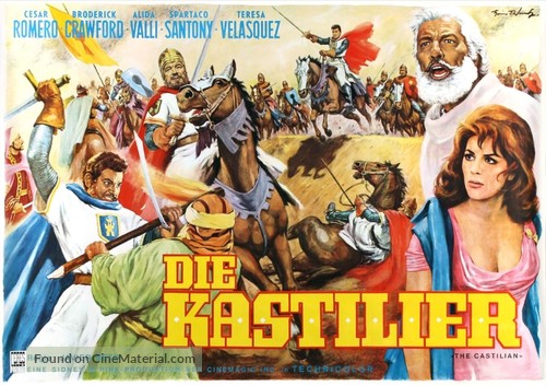 El valle de las espadas - German Movie Poster