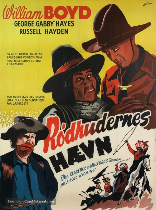 Hills of Old Wyoming - Danish Movie Poster