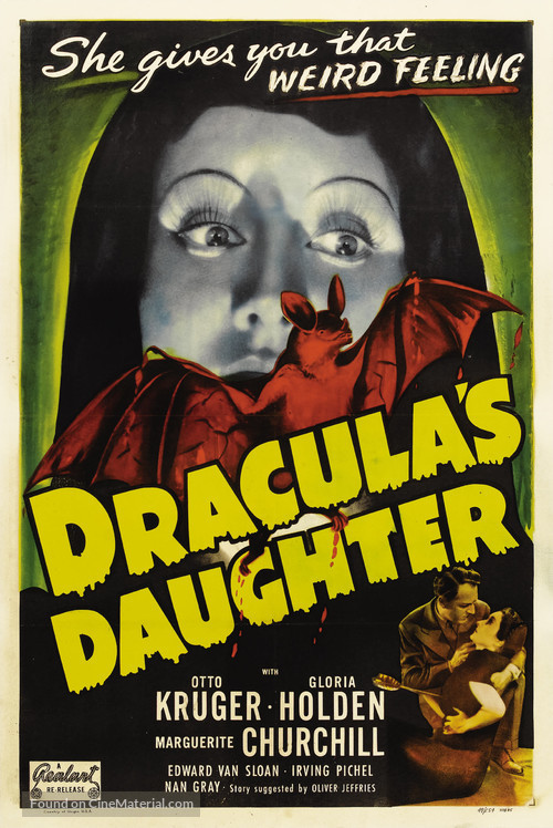 Dracula&#039;s Daughter - Re-release movie poster
