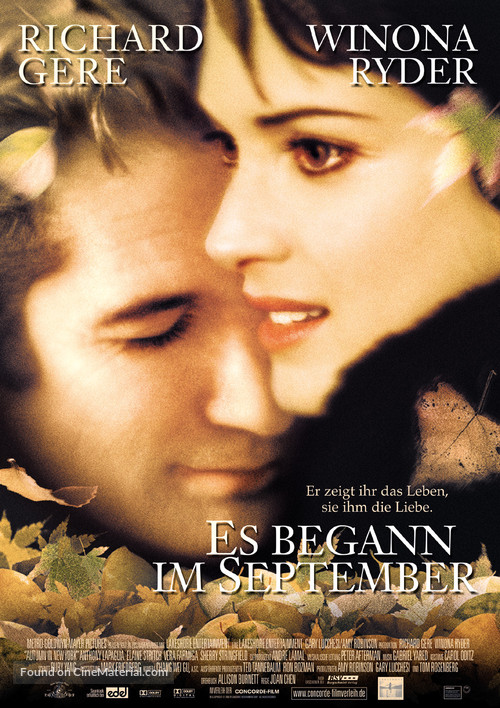 Autumn in New York - German Movie Poster