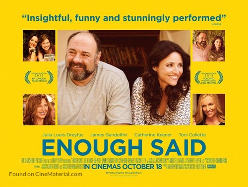 Enough Said - British Movie Poster