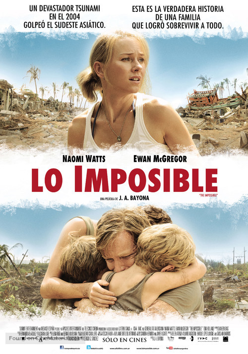 Lo imposible - Argentinian Movie Poster