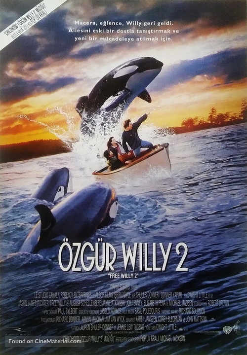 Free Willy 2: The Adventure Home - Turkish Movie Poster