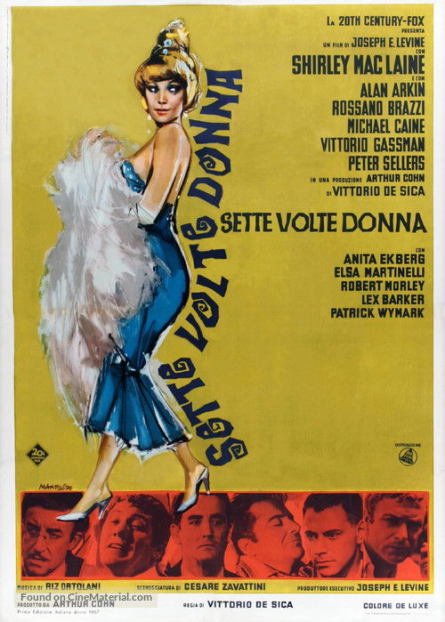 Woman Times Seven (1967) Italian movie poster