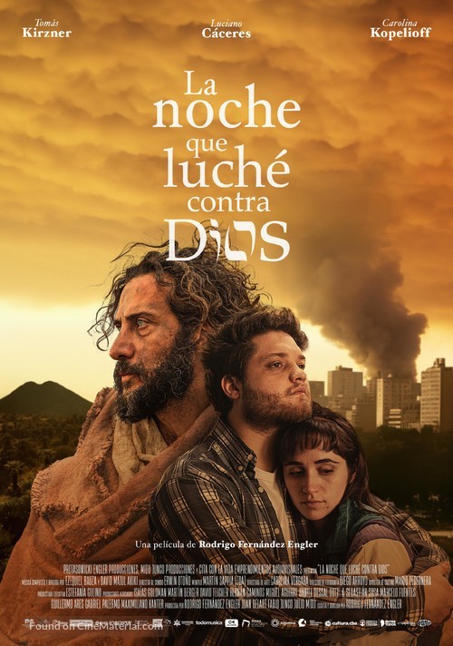 La noche que luch&eacute; contra Dios - Argentinian Movie Poster