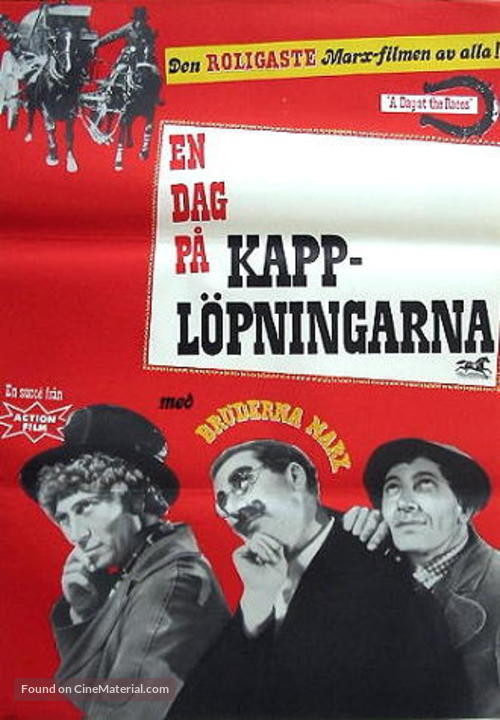 A Day at the Races - Swedish Movie Poster