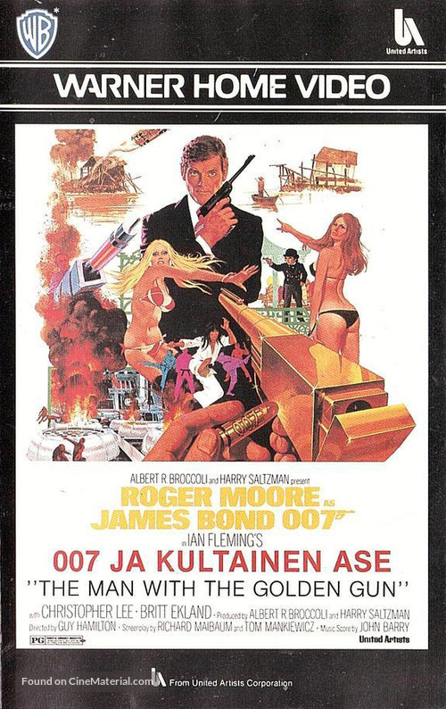 The Man With The Golden Gun - Finnish VHS movie cover