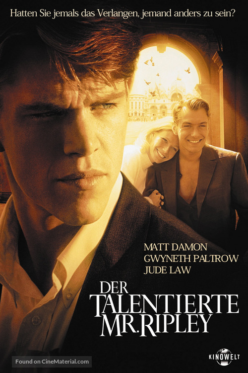The Talented Mr. Ripley - German Movie Cover