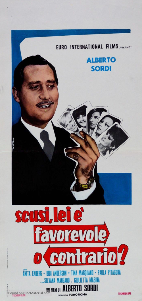 Scusi, lei &egrave; favorevole o contrario? - Italian Movie Poster