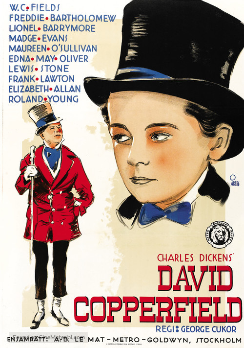 The Personal History, Adventures, Experience, &amp; Observation of David Copperfield the Younger - Swedish Movie Poster