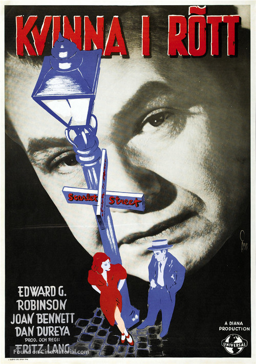 Scarlet Street - Swedish Movie Poster