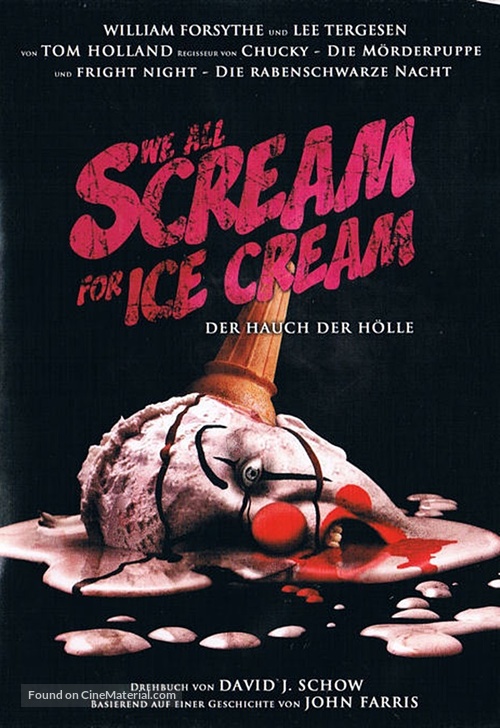 &quot;Masters of Horror&quot; We All Scream for Ice Cream - German DVD movie cover