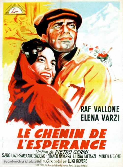 Cammino della speranza, Il - French Movie Poster