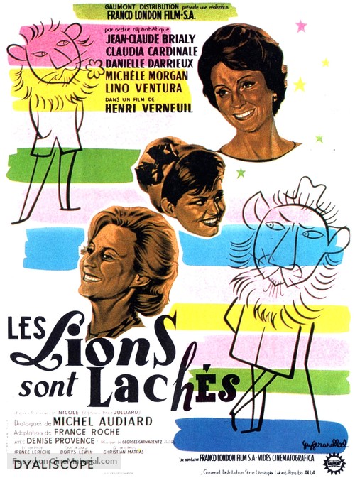 Les lions sont l&acirc;ch&eacute;s - French Movie Poster