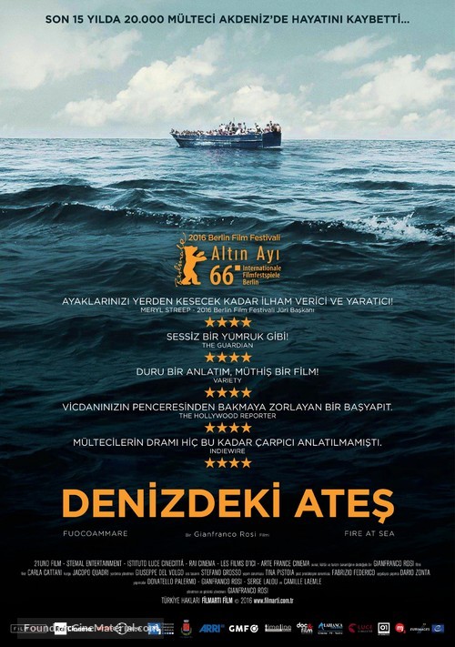 Fuocoammare - Turkish Movie Poster