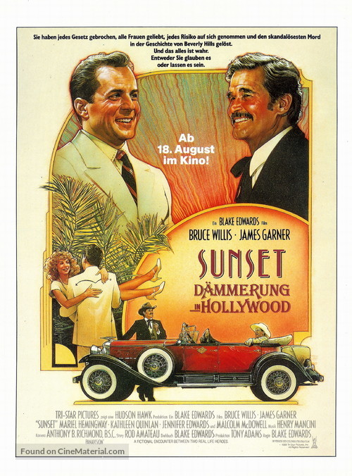 Sunset - German Movie Poster