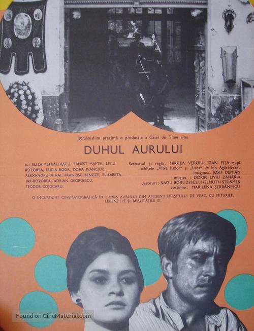 Duhul aurului - Romanian Movie Poster