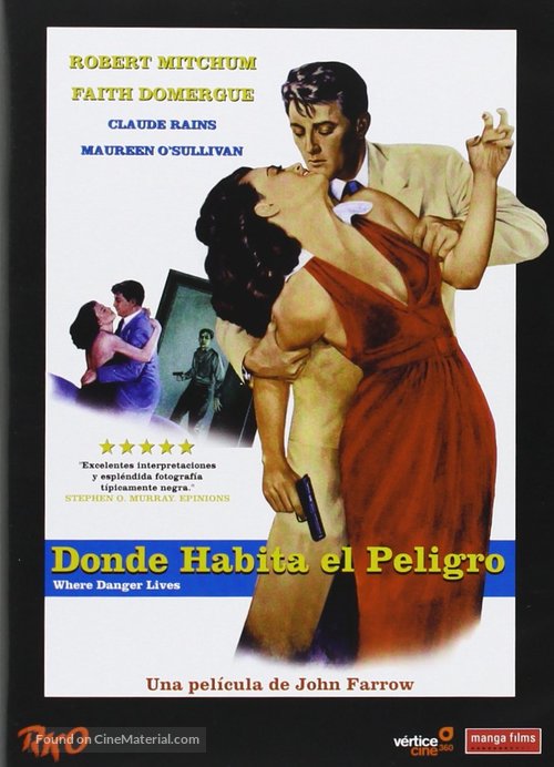 Where Danger Lives - Spanish DVD movie cover