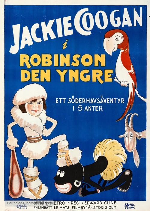 Little Robinson Crusoe - Swedish Movie Poster