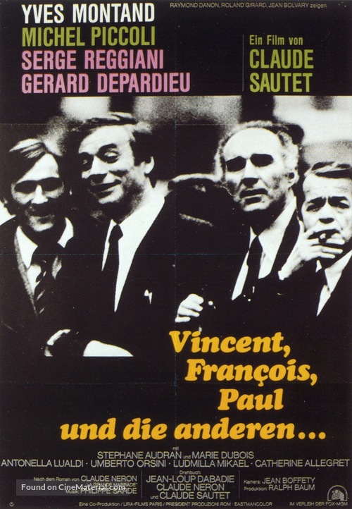 Vincent, Fran&ccedil;ois, Paul... et les autres - German Movie Poster