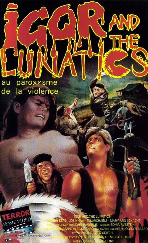 Igor and the Lunatics - French VHS movie cover