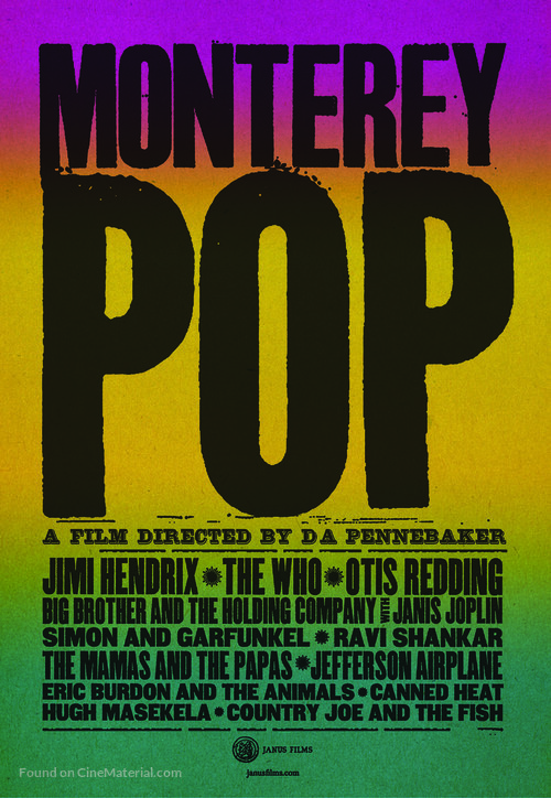 Monterey Pop - Re-release movie poster