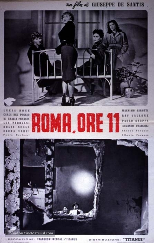 Roma ore 11 - Italian Movie Poster