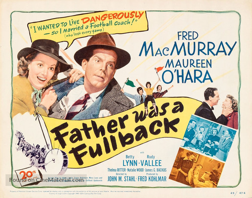 Father Was a Fullback - Movie Poster