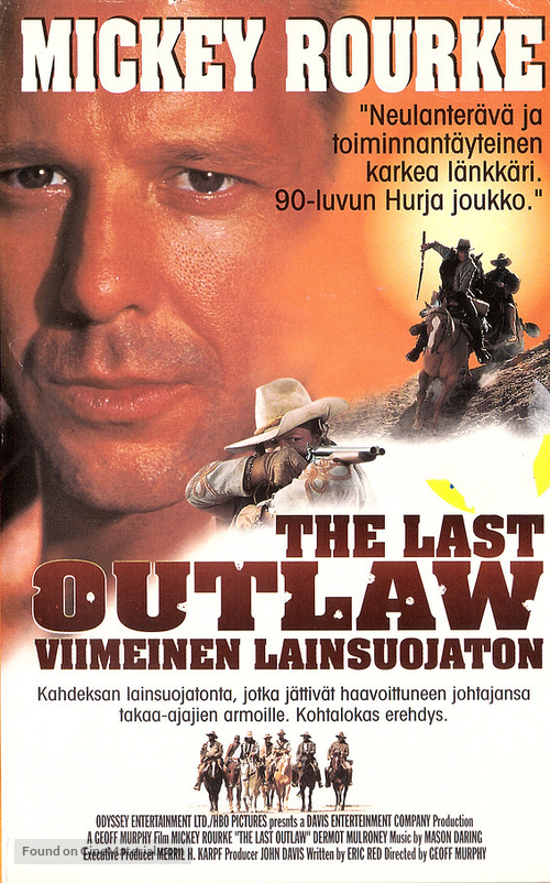 The Last Outlaw - Finnish VHS movie cover