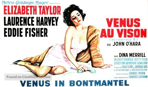 Butterfield 8 - Belgian Movie Poster