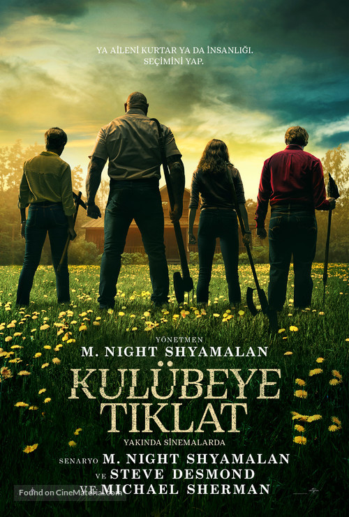 Knock at the Cabin - Turkish Movie Poster