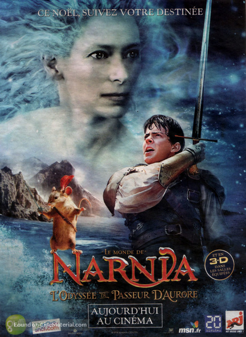 The Chronicles of Narnia: The Voyage of the Dawn Treader - French Movie Poster