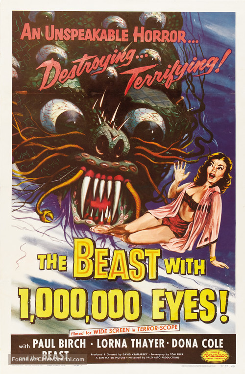 The Beast with a Million Eyes - Movie Poster