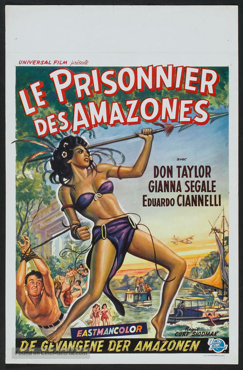 Love Slaves of the Amazons - Belgian Movie Poster