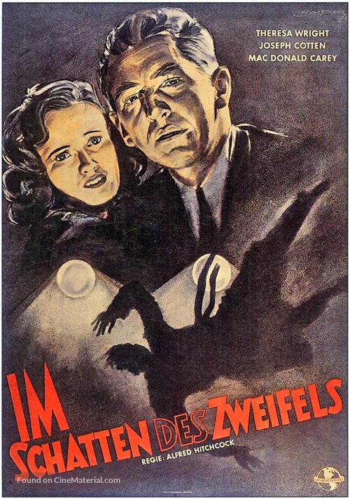 Shadow of a Doubt - German Movie Poster