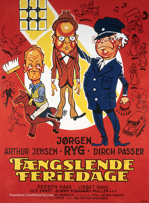 F&aelig;ngslende feriedage - Danish Movie Poster