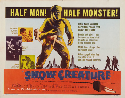 The Snow Creature - Movie Poster