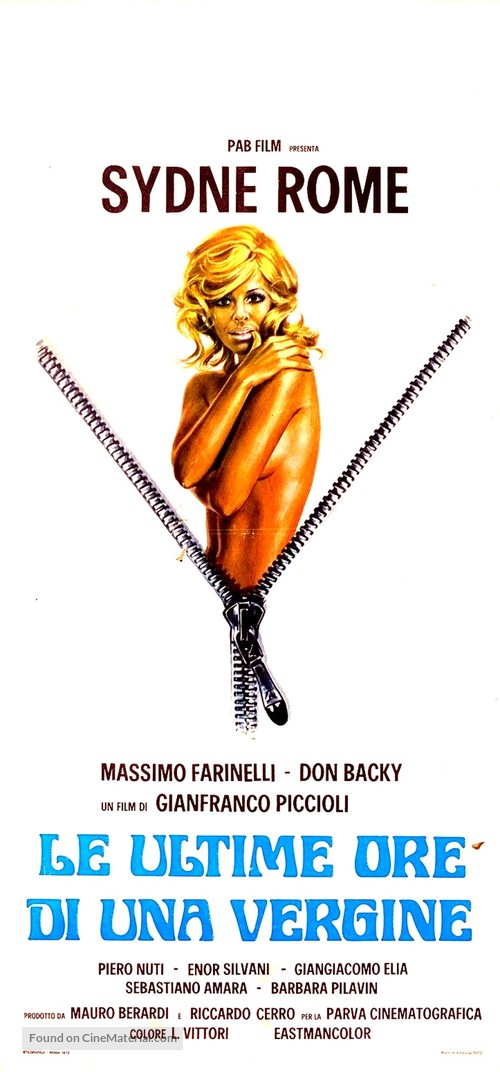 Le ultime ore di una vergine - Italian Movie Poster