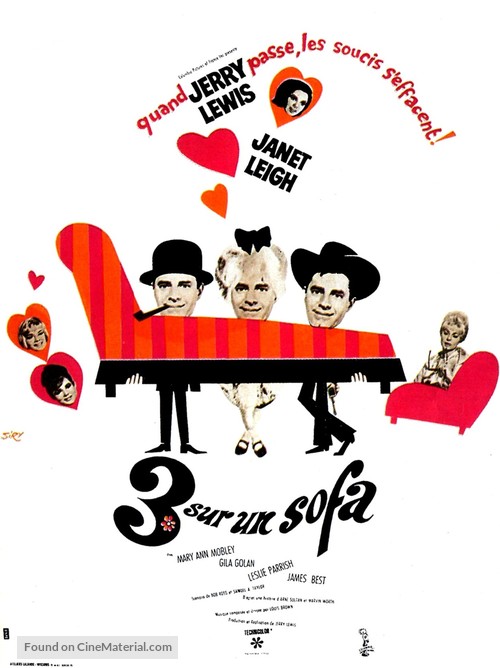 Three on a Couch - French Movie Poster