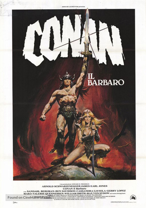 Conan The Barbarian - Italian Movie Poster