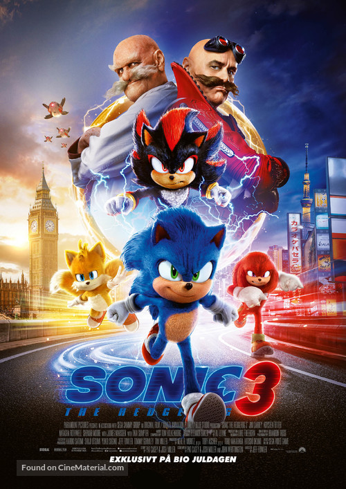 Sonic the Hedgehog 3 - Swedish Movie Poster