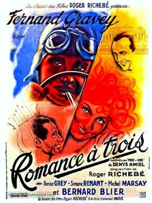 Romance &agrave; trois - French Movie Poster