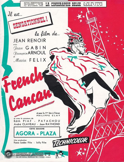 French Cancan - Belgian Movie Poster