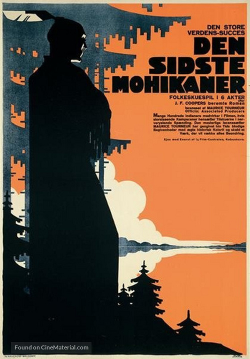The Last of the Mohicans - Danish Movie Poster