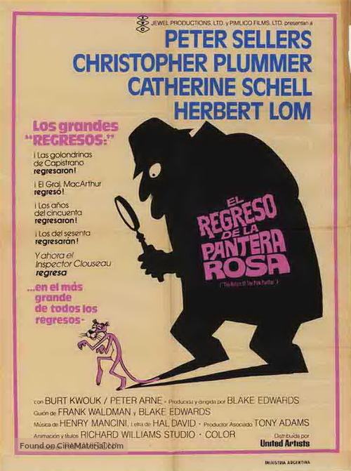 The Return of the Pink Panther - Argentinian Movie Poster